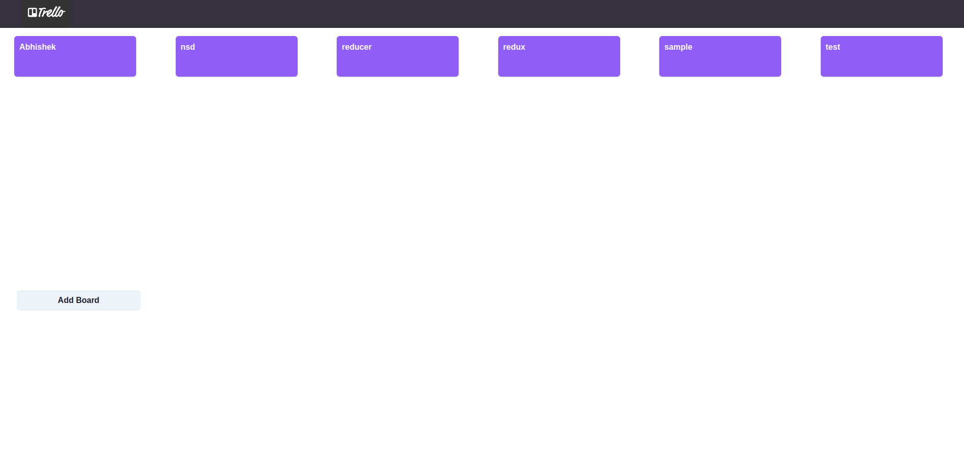 Screenshot of Trello project
